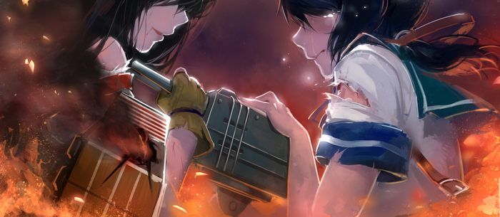 Akagi from Kancolle in battle
