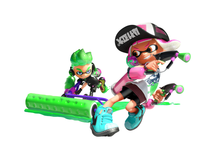 Inkling from Splatoon with Roller and Splattershots
