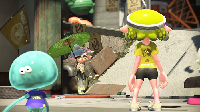 Inkling from Splatoon with companions