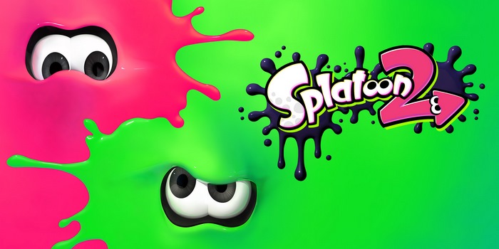 Splatoon 2 logo with Inkling eyes