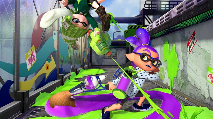 Inklings from Splatoon with paint guns