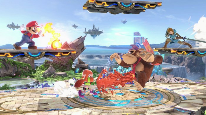 Mario and Link from Super Smash Bros.