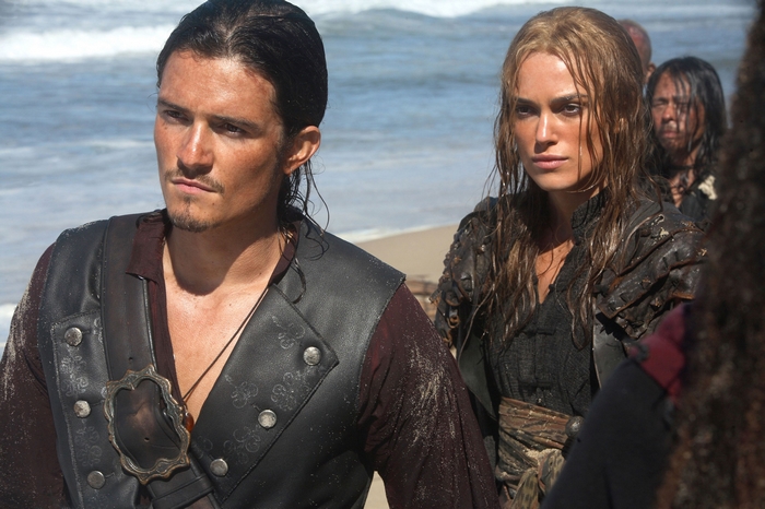 Will Turner from Pirates of the Caribbean on a beach