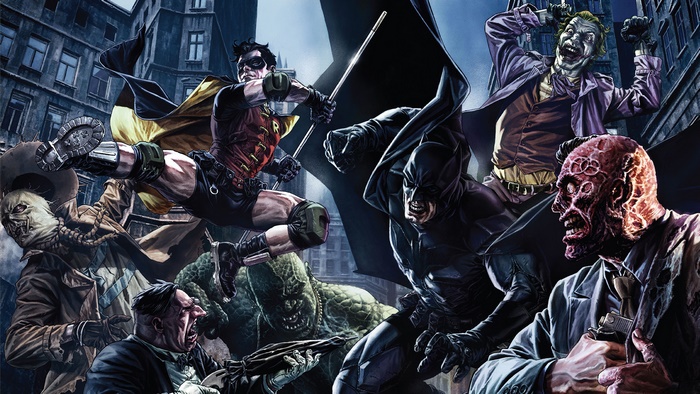 Batman and Robin vs Villains in Gotham