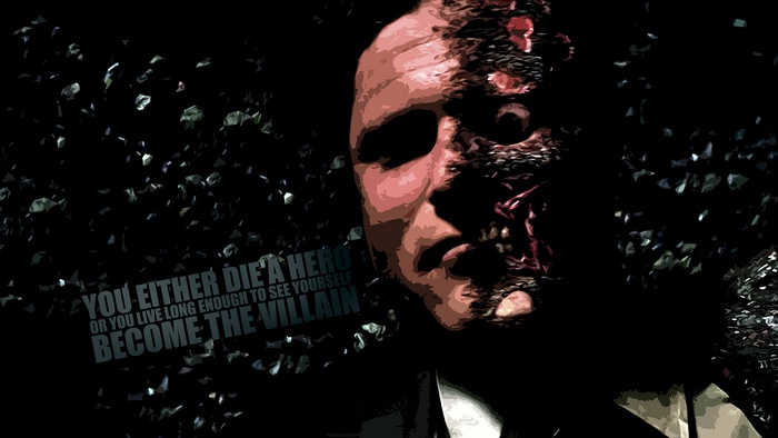 Two-Face from Batman with quote