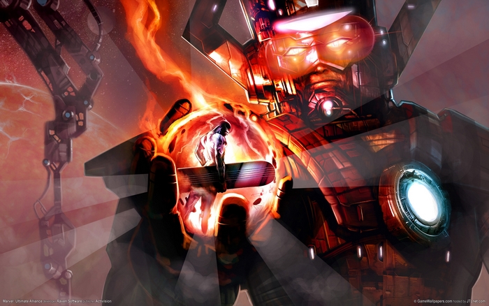Galactus and Silver Surfer from Marvel Ultimate Alliance