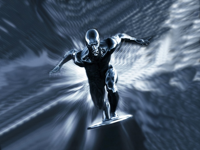 Silver Surfer on his board