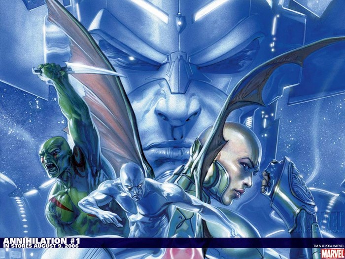 Annihilation #1 Comic Cover featuring Galactus, Silver Surfer, and Martian Manhunter