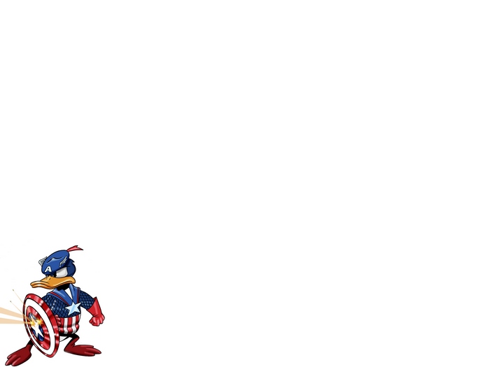 Donald Duck as Captain America
