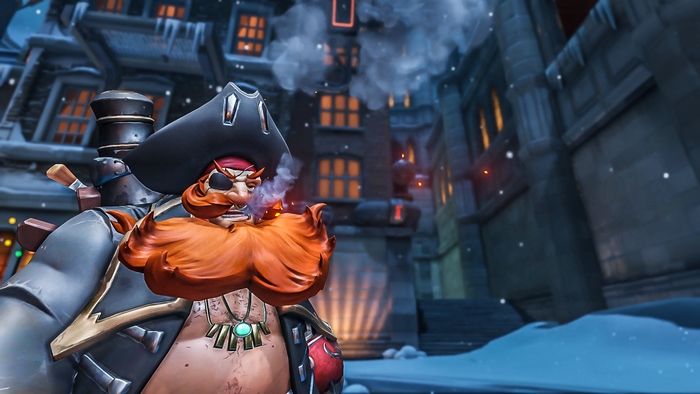 Torbjörn from Overwatch in a pirate costume