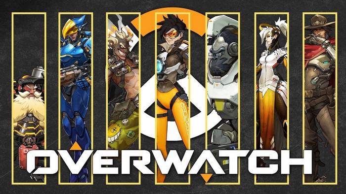 Overwatch characters: Torbjörn, Pharah, Junkrat, Tracer, Winston, Mercy, McCree
