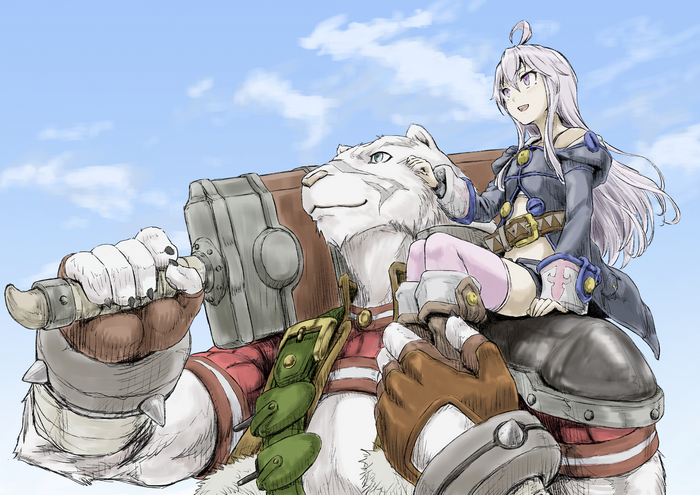 Zero from Grimoire of Zero with a white tiger