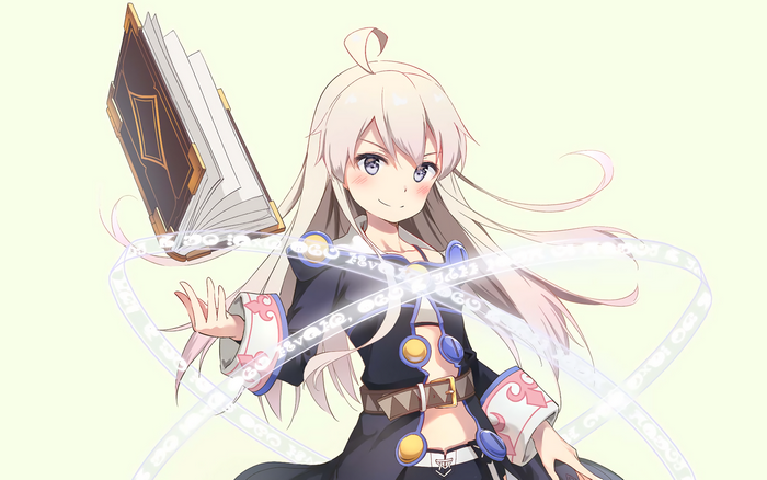 Zero from Grimoire of Zero holding a book