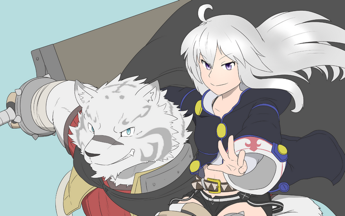 Zero and Merc from Grimoire of Zero