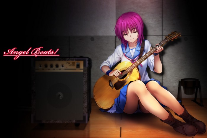 Angel Beats! Masami Iwasawa playing guitar