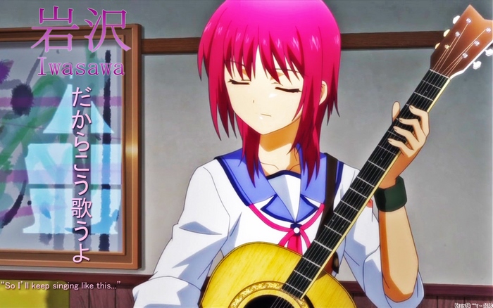Iwasawa from Angel Beats! playing guitar