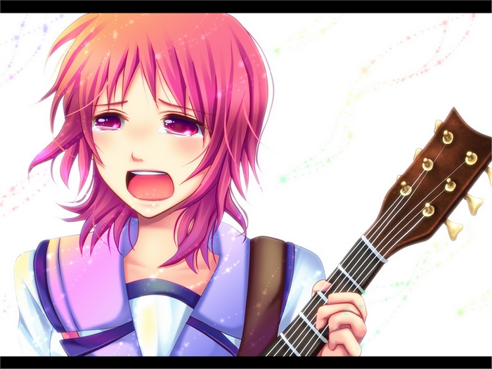 Masami Iwasawa crying while playing guitar