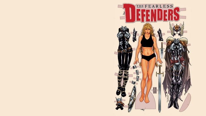 The Fearless Defenders paper dolls