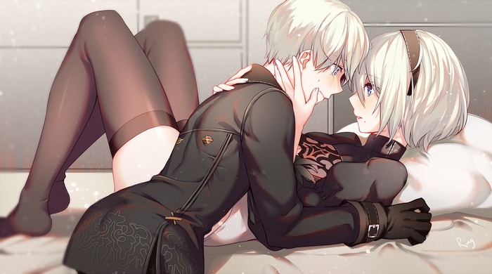 YoRHa No. 9 Type S and 2B from Nier: Automata
