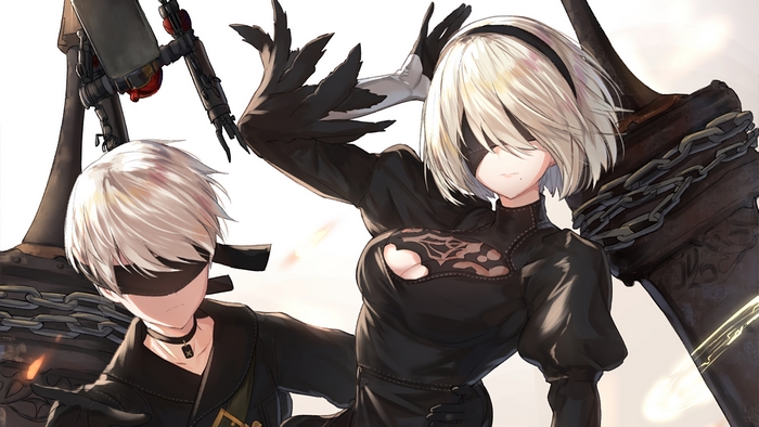 2B and 9S from NieR:Automata