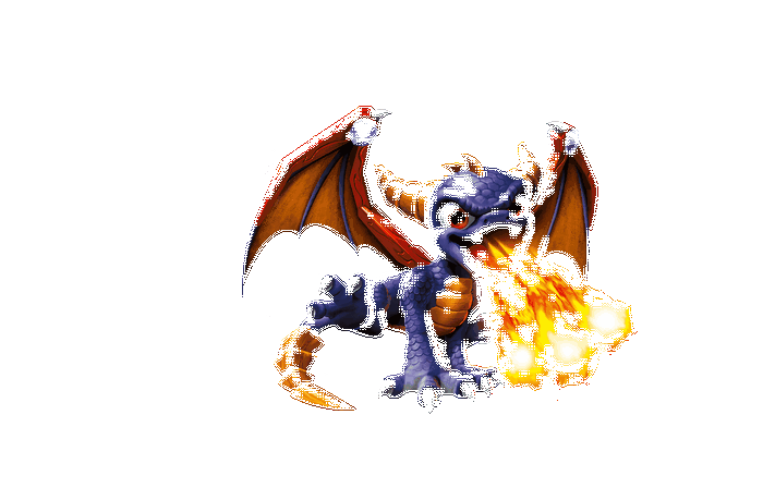 Spyro the Dragon breathing fire