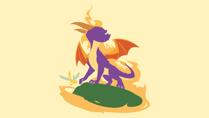 Spyro the Dragon with a Firefly