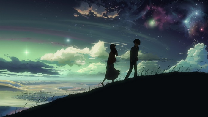 Takaki Touno walking on a hill at night