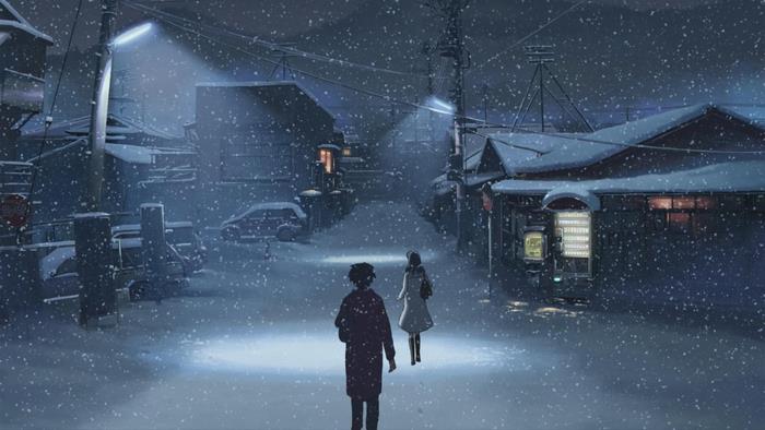 Takaki Touno in a snowy town