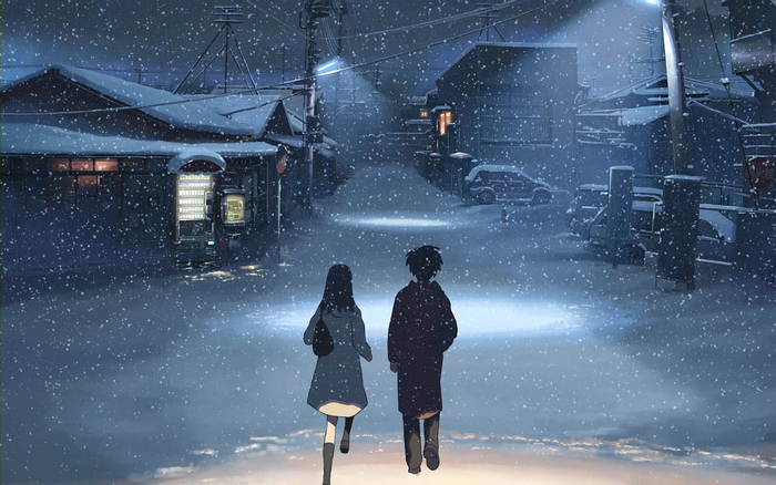 Takaki Touno walking in the snow