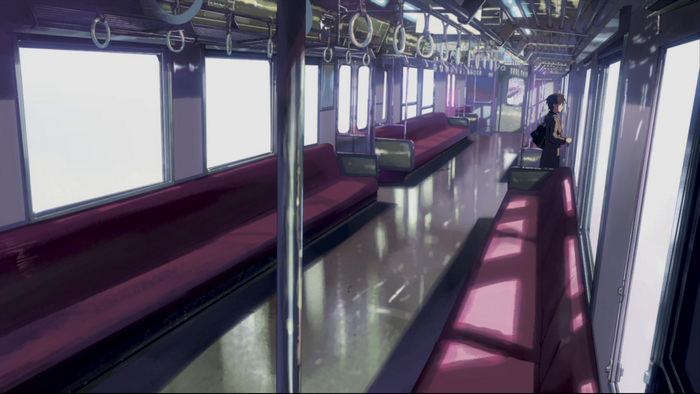 Takaki Touno on a train