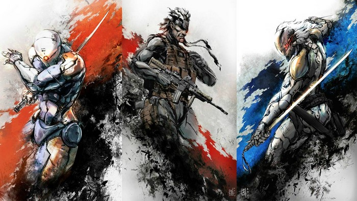 Gray Fox, Solid Snake, and Raiden from Metal Gear
