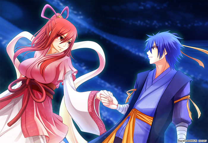 Erza Scarlet and Jellal Fernandes from Fairy Tail