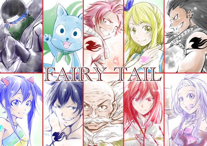 Fairy Tail characters collage