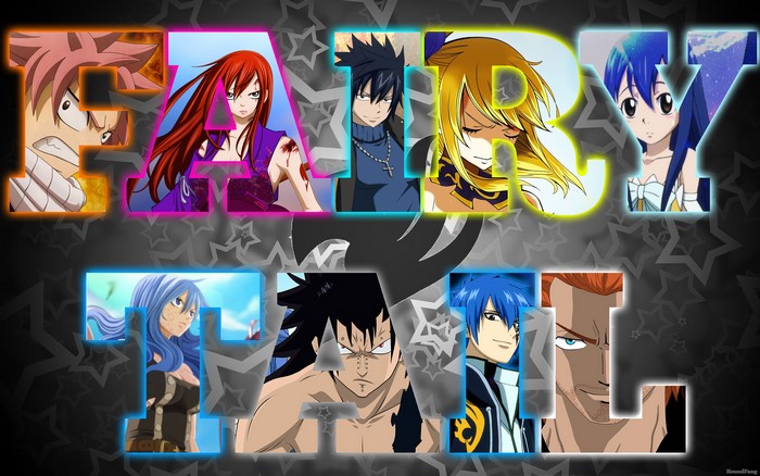 Fairy Tail characters collage