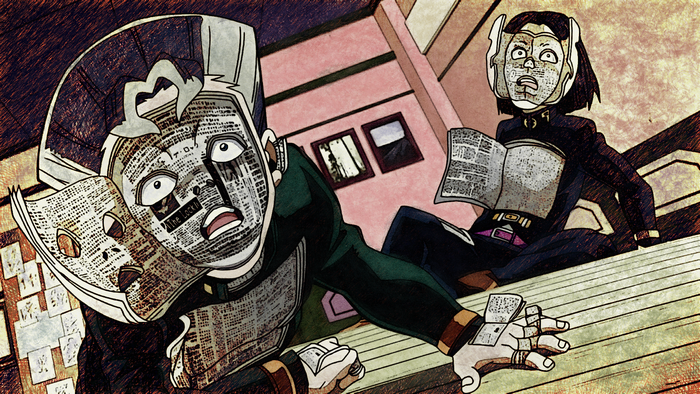 Koichi Hirose and Rohan Kishibe from JoJo's Bizarre Adventure