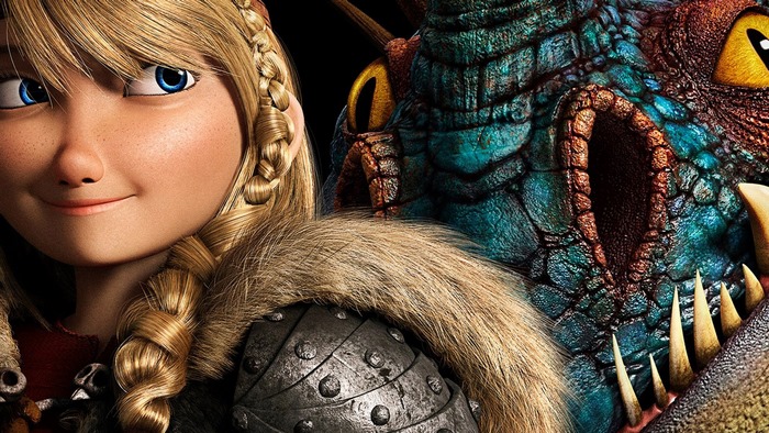 Astrid and Stormfly from How to Train Your Dragon