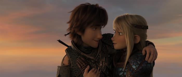 Hiccup and Astrid from How to Train Your Dragon