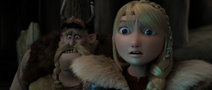 Astrid and Gobber from How to Train Your Dragon