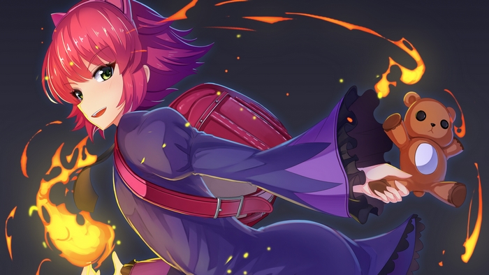 Annie from League of Legends with a teddy bear