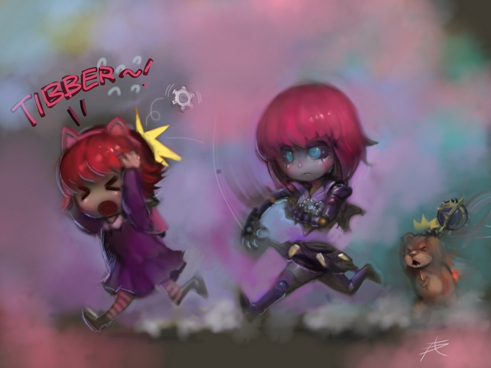 Annie from League of Legends with Tibbers