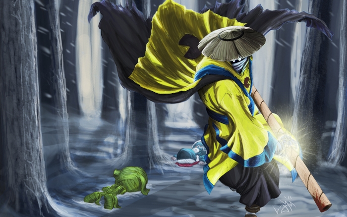 Annie from League of Legends in a snowy forest