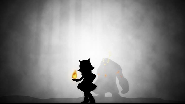 Annie from League of Legends with Tibbers shadow