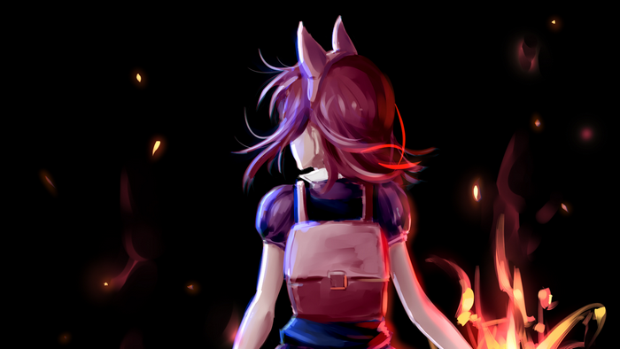 Annie from League of Legends with fire
