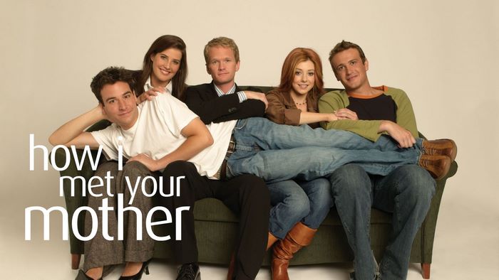 How I Met Your Mother cast on a couch