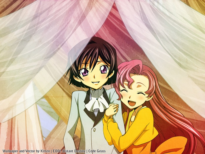 Lelouch Lamperouge and Euphemia Li Britannia from Code Geass