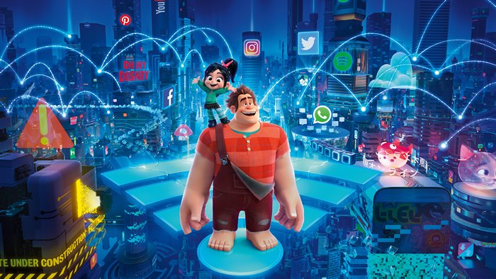 Ralph and Vanellope in the Internet