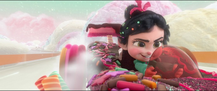 Vanellope von Schweetz in a candy land