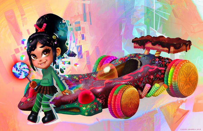 Vanellope von Schweetz with Candy Race Car