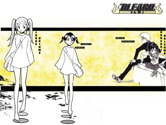 Bleach: Orihime, Rukia, Ichigo, and Tatsuki