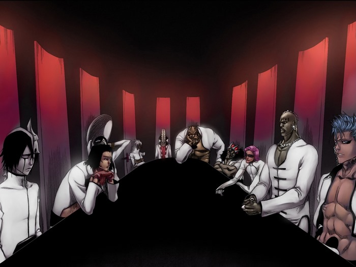Espada from Bleach gathered around a table
